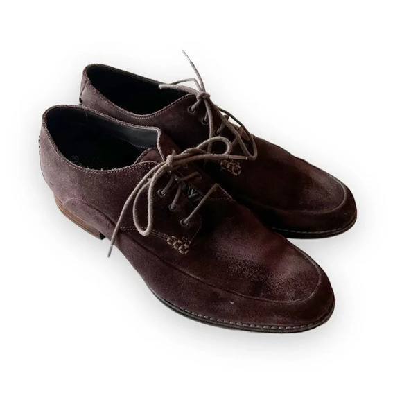 Rockport Adidas Adiprene Brown Suede Loafer Men’s Size 10 Work Shoe Comfort Tech - Picture 1 of 11